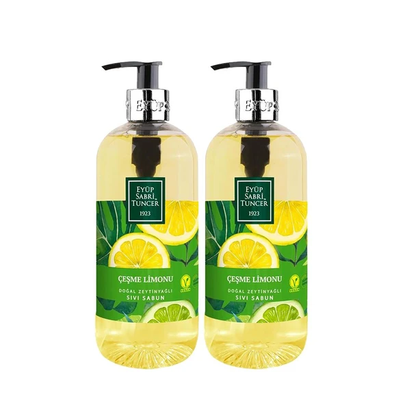 Eyüp Sabri Tuncer Doğal Zeytinyağlı Sıvı Sabun Çeşme Limonu 500 ml x 2 Adet ürün görseli 1