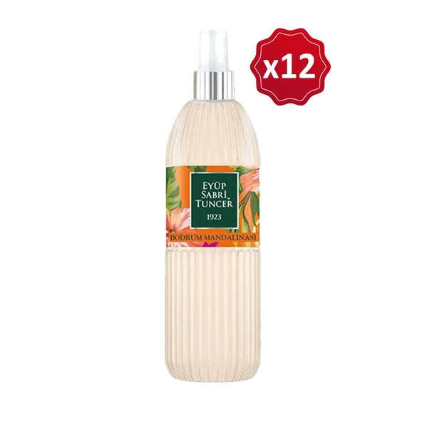 Eyüp Sabri Tuncer Bodrum Mandalinası Kolonyası Silindir Pet Şişe Sprey 150 ml x 12 Adet ürün görseli 1