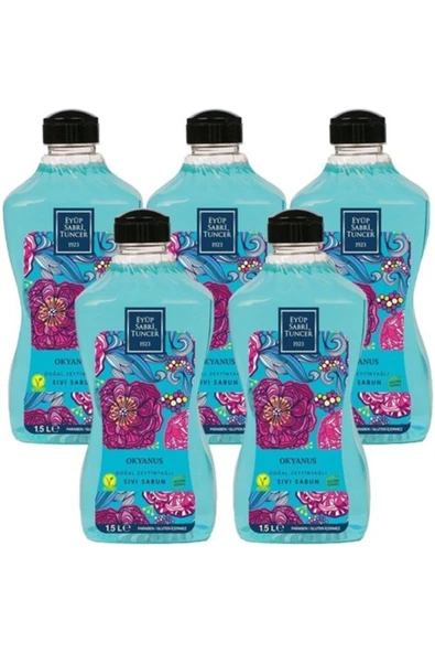 Eyüp Sabri Tuncer Doğal Zeytinyağlı Sıvı Sabun Okyanus 1500 ML Pet Şişe x 5 ürün görseli 1