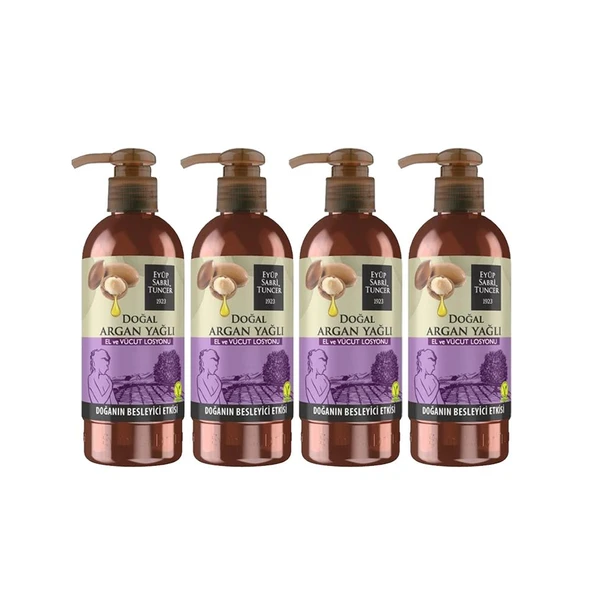 Eyüp Sabri Tuncer Doğal Argan Yağlı El Ve Vücut Losyonu 250 ML x 4 Adet ürün görseli 1