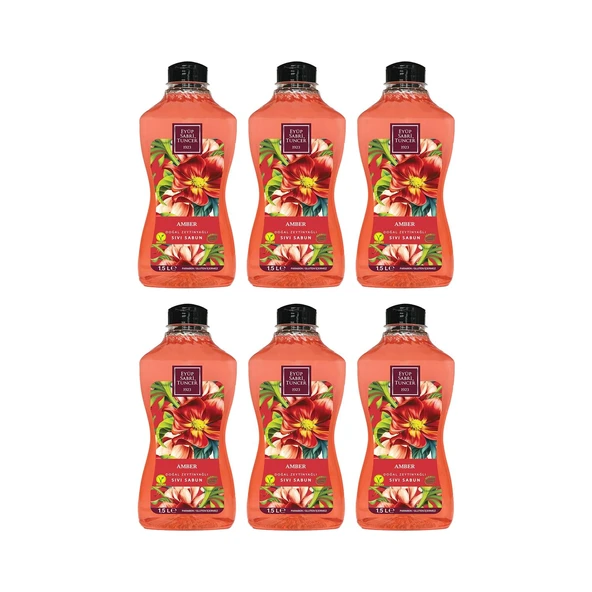 Eyüp Sabri Tuncer Doğal Zeytinyağlı Sıvı Sabun Amber 1.5 litre Pet Şişe x 6 ürün görseli 1