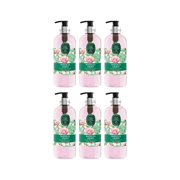 Eyüp Sabri Tuncer Doğal Zeytinyağlı Sıvı Sabun Manolya Çiçeği 500 ML x 6 Adet ürün görseli 1