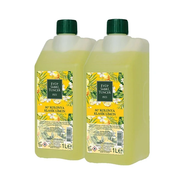 Eyüp Sabri Tuncer Klasik Limon Kolonyası Yedek Şişe 1 Litre x 2 Adet ürün görseli 1