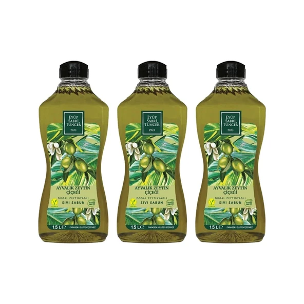Eyüp Sabri Tuncer Doğal Zeytinyağlı Sıvı Sabun Ayvalık Zeytin Çiçeği 1500 ML Pet Şişe x 3 ürün görseli 1