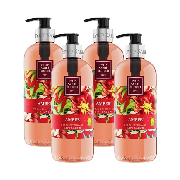Eyüp Sabri Tuncer Amber Sıvı Sabun 500 ml x 4 ürün görseli 1