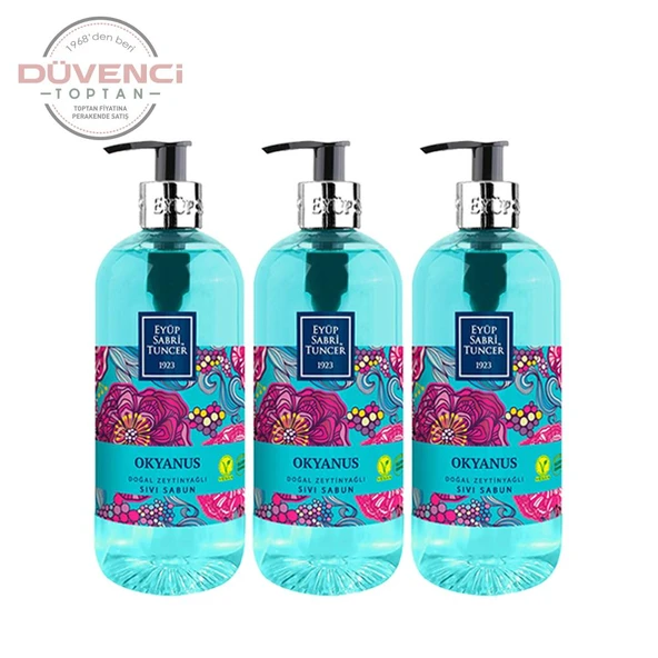 Eyüp Sabri Tuncer Doğal Zeytinyağlı Sıvı Sabun Okyanus 500 ml x 3 Adet ürün görseli 1