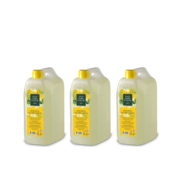 Eyüp Sabri Tuncer Klasik Limon Kolonyası Yedek Şişe 1 Litre x 3 Adet ürün görseli 1