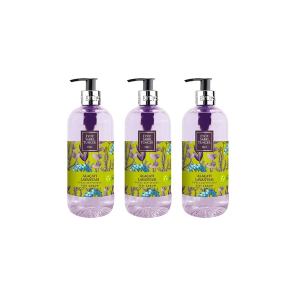 Eyüp Sabri Tuncer Alaçatı Lavantası Doğal Zeytinyağlı Sıvı Sabun 500 ml X 3 Adet ürün görseli 1