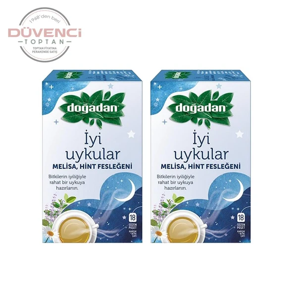 Doğadan İyi Uykular Çayı Melisa ve Hint Fesleğeni 18'li Paket x 2 adet ürün görseli 1