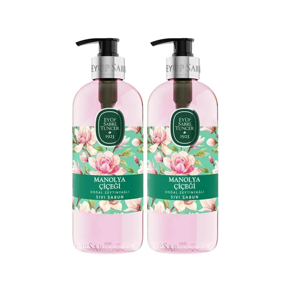 Eyüp Sabri Tuncer Doğal Zeytinyağlı Sıvı Sabun Manolya Çiçeği 500 ML x 2 Adet ürün görseli 1