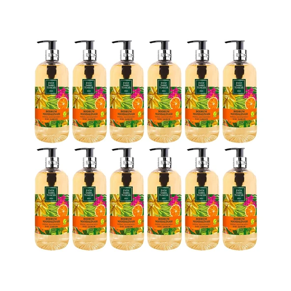 EST Bodrum Mandalinası Doğal Zeytinyağlı Sıvı Sabun 500 ml x 12 ürün görseli 1