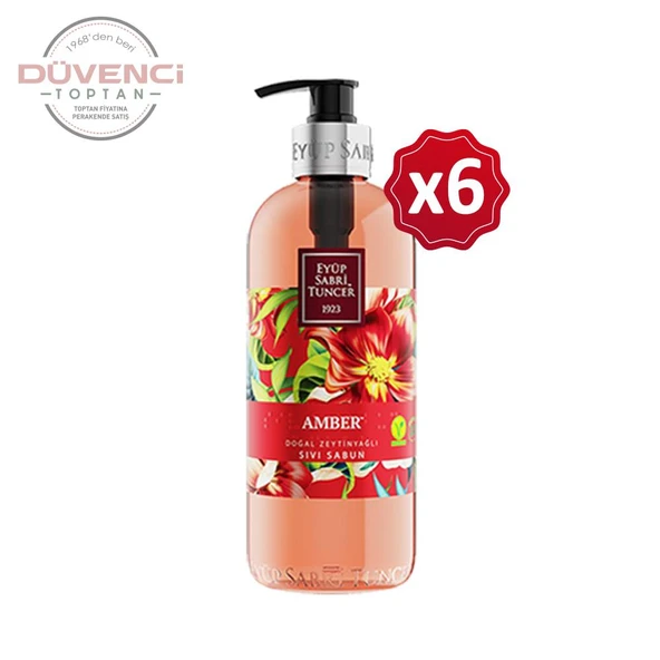 Eyüp Sabri Tuncer Amber Sıvı Sabun 500 ml x 6 Adet ürün görseli 1