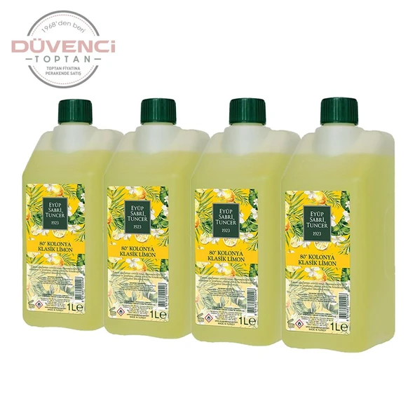 Eyüp Sabri Tuncer Klasik Limon Kolonyası Yedek Şişe 1 Litre x 4 Adet ürün görseli 1