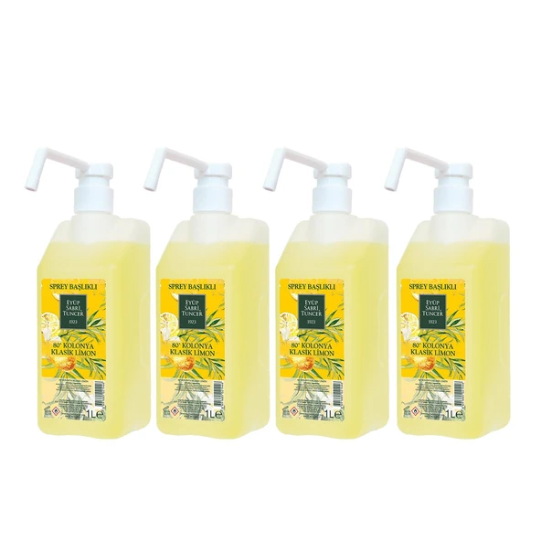 Eyüp Sabri Tuncer Klasik Limon Kolonyası Sprey Başlıklı 1 lt x 4 Adet ürün görseli 1