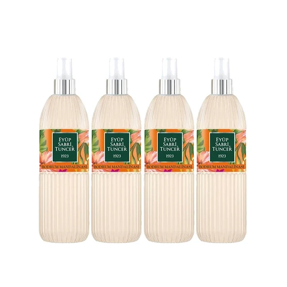 Eyüp Sabri Tuncer Bodrum Mandalinası Kolonyası Silindir Pet Şişe Sprey 150 ml x 4 Adet ürün görseli 1
