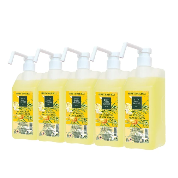 Eyüp Sabri Tuncer Klasik Limon Kolonyası Sprey Başlıklı 1 lt x 5 Adet ürün görseli 1