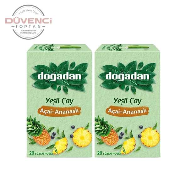 Doğadan Yeşil Çay Açai Ananaslı Bardak Poşey Çay x 2 Adet ürün görseli 1
