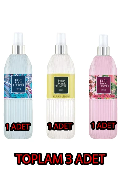 Eyüp Sabri Tuncer Klasik Limon, Okyanu ve Japon Kiraz Çiçeği Kolonyası 150 ml Sprey ürün görseli 1