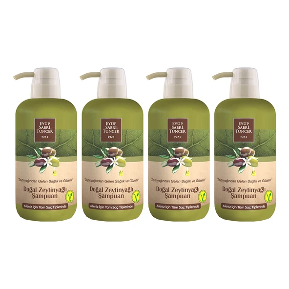 Eyüp Sabri Tuncer Doğal Zeytinyağlı Şampuan 600 ml Pet Şişe x 4 ürün görseli 1