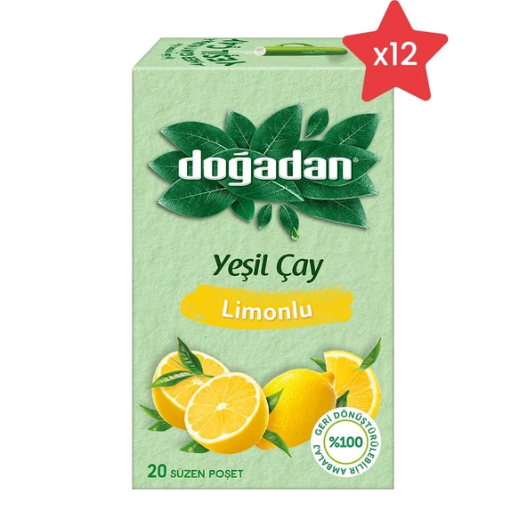Doğadan Yeşil Çay Limonlu x 12 ürün görseli 1