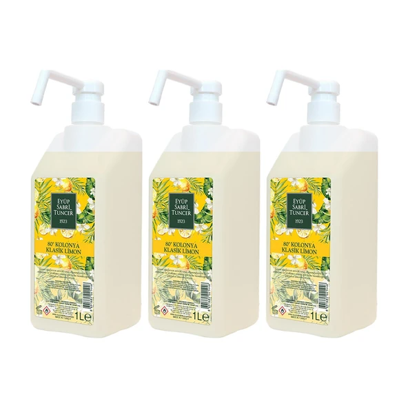 Eyüp Sabri Tuncer Klasik Limon Kolonyası Sprey Başlıklı 1 lt x 3 ürün görseli 1
