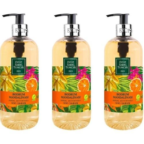 EST Bodrum Mandalinası Doğal Zeytinyağlı Sıvı Sabun 500 ml x 3 ürün görseli 1