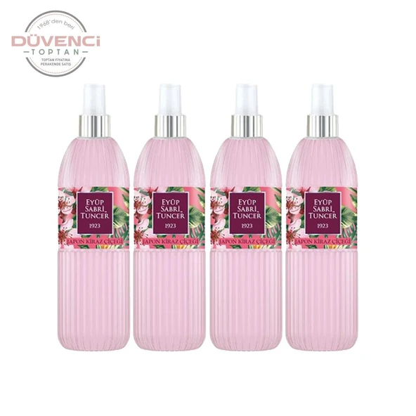 Eyüp Sabri Tuncer  Japon Kiraz Çiçeği Kolonyası Silindir Pet Şişe Sprey 150 ML x 4 Adet ürün görseli 1