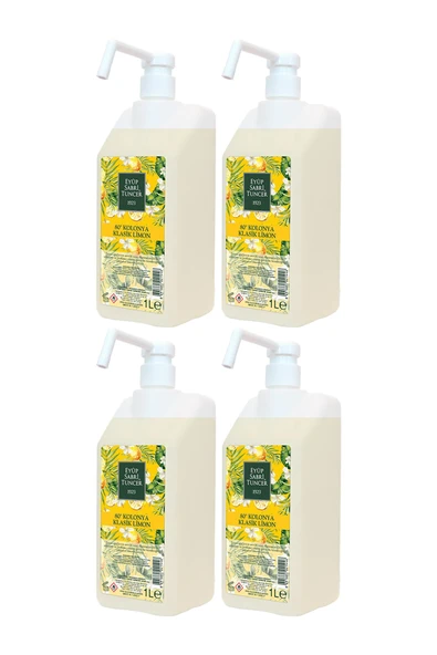 Eyüp Sabri Tuncer 80° Pompalı Limon Kolonyası 1 L x 4 ürün görseli 1