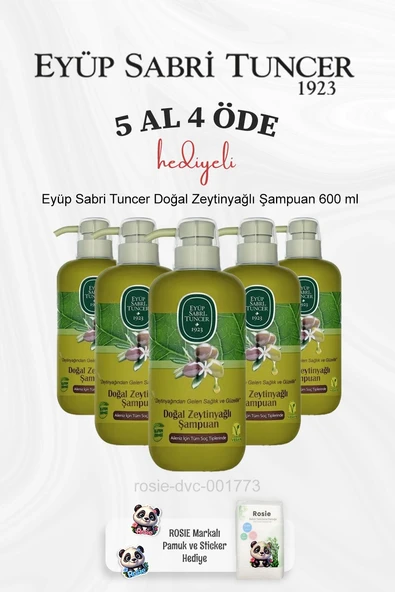 Eyüp Sabri Tuncer Doğal Zeytinyağlı Şampuan 600 ml 5 Al 4 Öde ve Rosie Pamuk ürün görseli 1