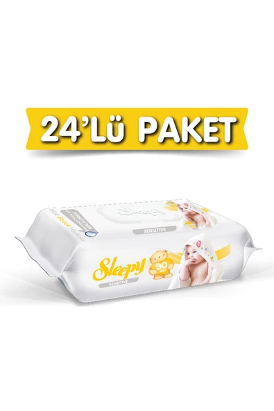 Sleepy Islak Mendil 90 Lı Sensitive 24 Lü Paket 2160 Yaprak ürün görseli 1