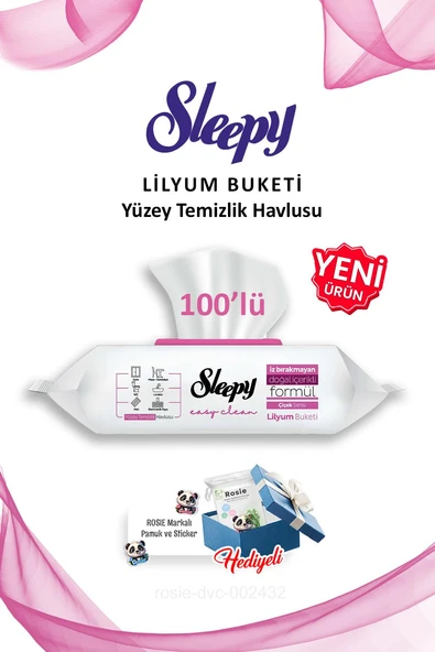 Lilyum Buketi Sleepy Easy Clean 100'lü ve Rosie ürün görseli 1