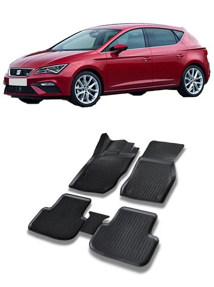 Seat Leon (MK3) 2013-2021 Arası 3d Havuzlu Araca Özel Paspas Takımı ürün görseli 1