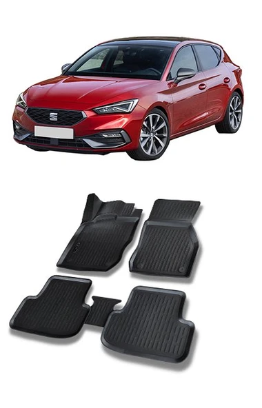 Seat Leon (MK4) 2021 ve Sonrası 3d Havuzlu Araca Özel Paspas Takımı ürün görseli 1
