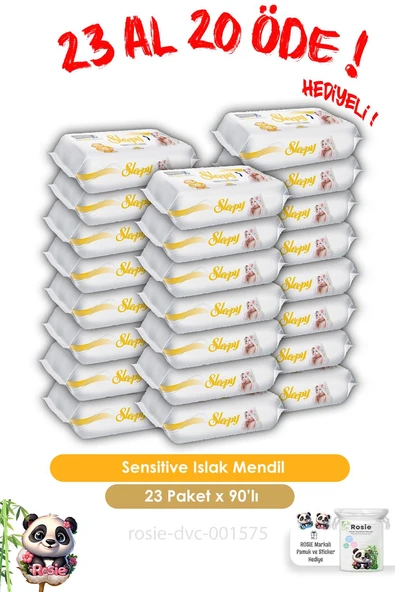 Sleepy 23 AL 20 ÖDE Sensitive Islak Mendil 90'lı ve ROSIE ürün görseli 1