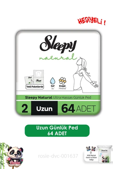 Sleepy Naturel Günlük Ped 64lü ve ROSIE ürün görseli 1
