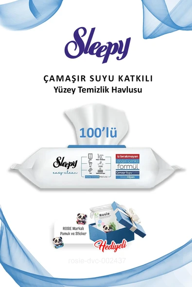 Çamaşır Suyu Katkılı Sleepy Easy Clean 100'lü ve Rosie ürün görseli 1