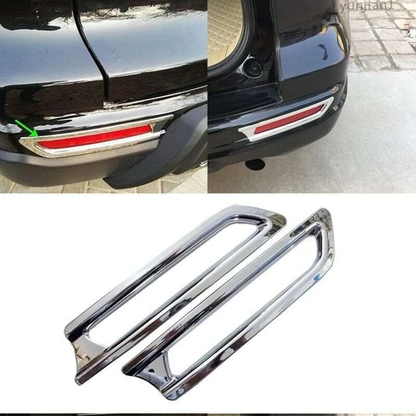 Honda Crv Uyumlu 2010 2012 Arka Reflektör Çerçevesi Krom ürün görseli 1