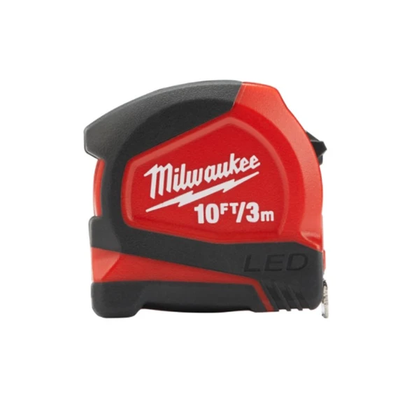 Milwaukee T48226602 Ağır Hizmet Tipi Led Işıklı Şerit Metre 3M ürün görseli 1