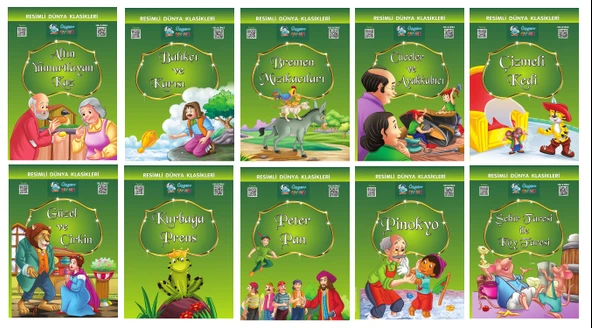 1.ve 2.Sınıflar İçin Resimli Dünya Klasikleri 2 (10 Kitap)+ Kitap Okuma Not Defteri ürün görseli 1
