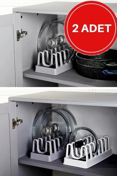 Gondol Raffy Tencere Kapak Düzenleyici Beyaz 2 ADET G234 ürün görseli 1