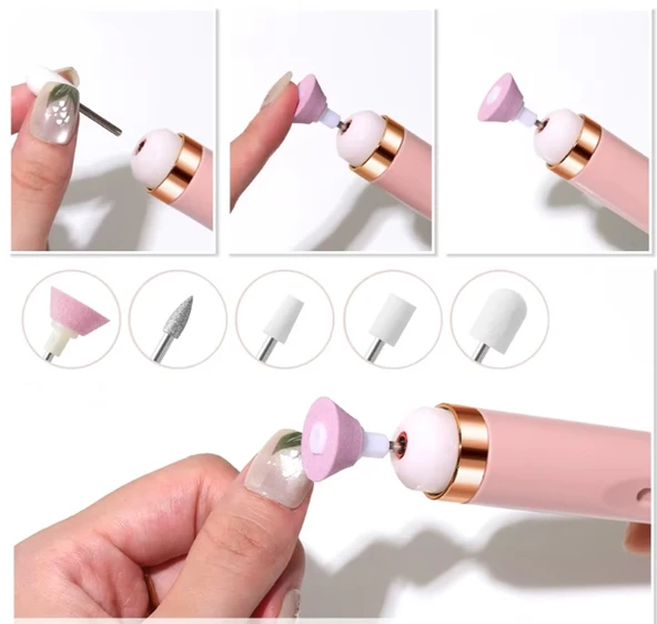5in1 Manikür & Pedikür Set  Pembe - Şarjlı ürün görseli 1