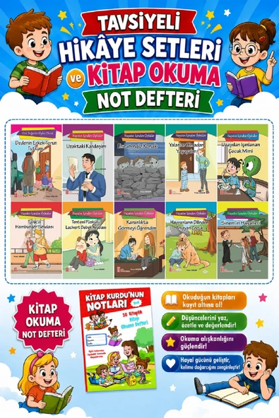 Ata 3.Sınıflar İçin Hayatın İçinden Öykü Dizisi+Kitap Okuma Not Defteri ürün görseli 1