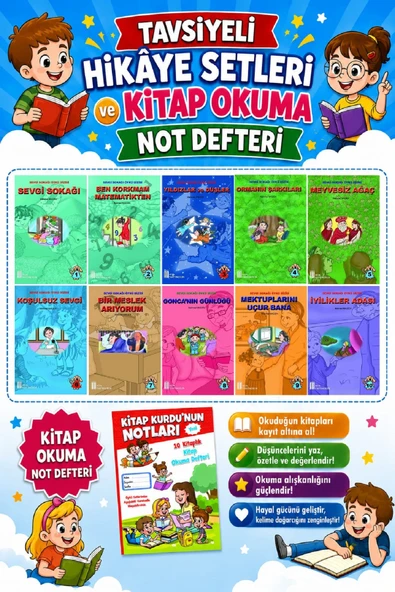 Ata 4.Sınıflar İçin Sevgi Sokağı Öykü Dizisi+Kitap Okuma Not Defteri ürün görseli 1
