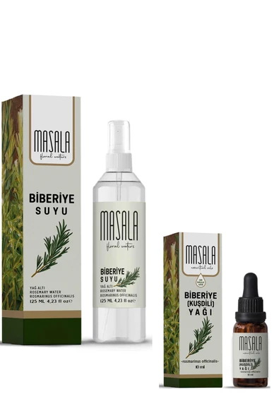 Biberiye Hidrolat & Uçucu Yağ Seti – 125 ml Biberiye Suyu & 10 ml Biberiye Yağı | Saf ve Doğal ürün görseli 1