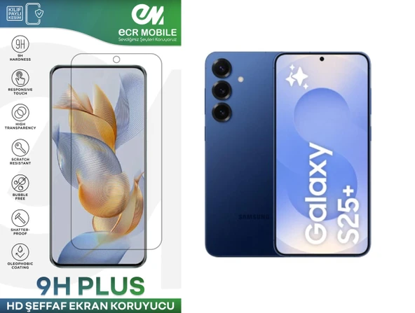 Samsung Galaxy S25 Plus Ekran Koruyucu 9H Esnek Nano Cam Tam Uyumlu Şeffaf ürün görseli 1