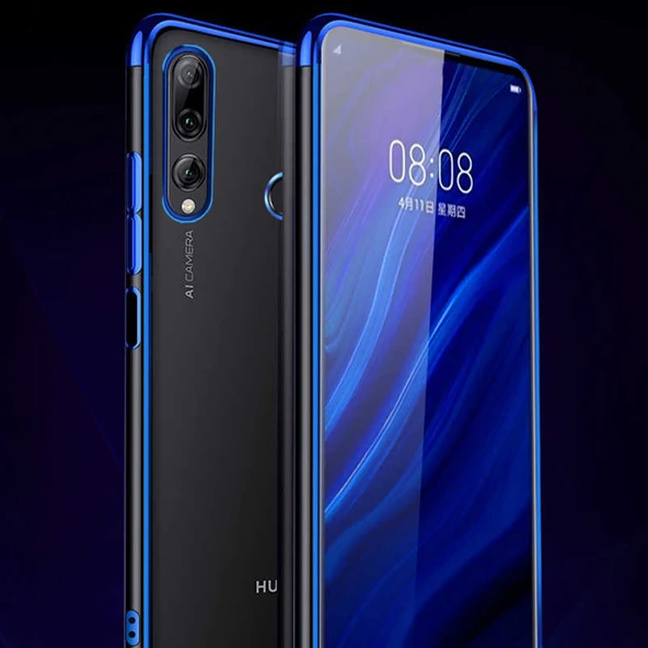 Huawei Y9 Prime 2019 Kılıf Zore Dört Köşeli Lazer Silikon Kılıf ürün görseli 1