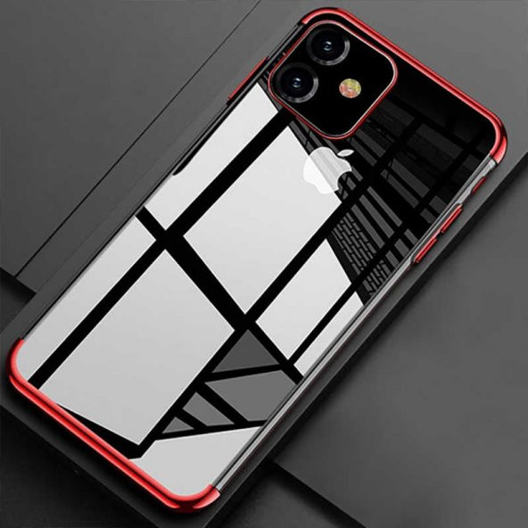 Apple iPhone 11 Kılıf Zore Dört Köşeli Lazer Silikon Kılıf ürün görseli 1