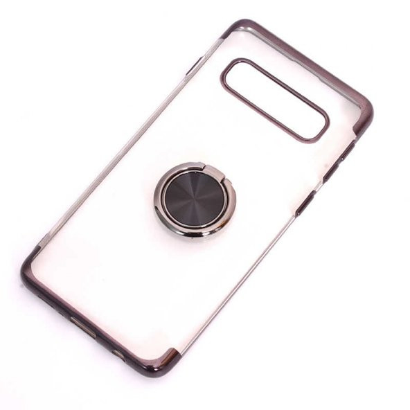 Galaxy S10E Kılıf Zore Gess Kenarları Renkli Yüzük Aparatlı Kılıf ürün görseli 1