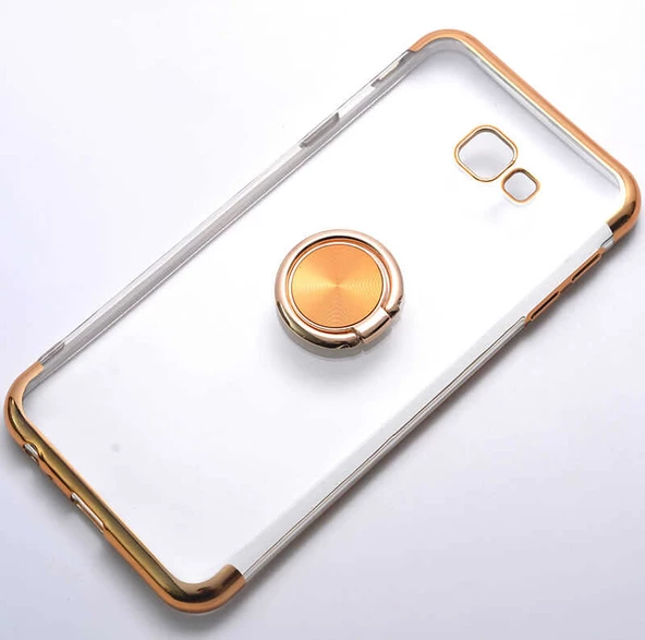 Galaxy J4 Plus Kılıf Gess Kenarları Renkli Yüzük Aparatlı Kılıf ürün görseli 1