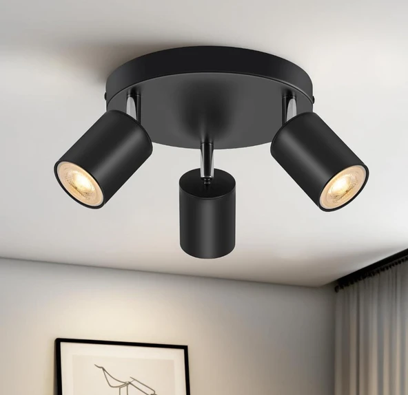 MYLİGHTS  ÜÇLÜ 30 CM LED AVİZE LED SPOT GÜN IŞIĞI AMPULLÜ ürün görseli 1